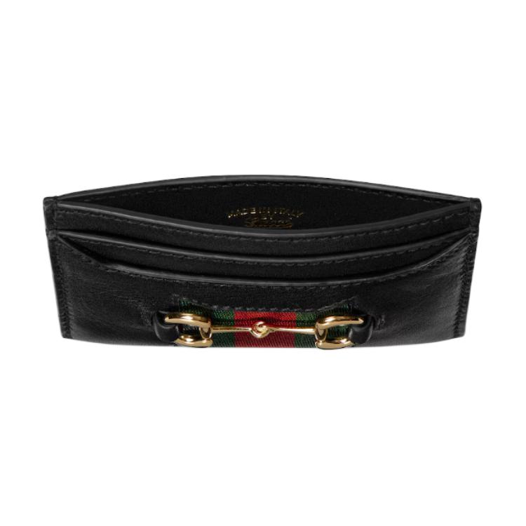 GUCCI Кожаный картхолдер Women's Black — фото 4
