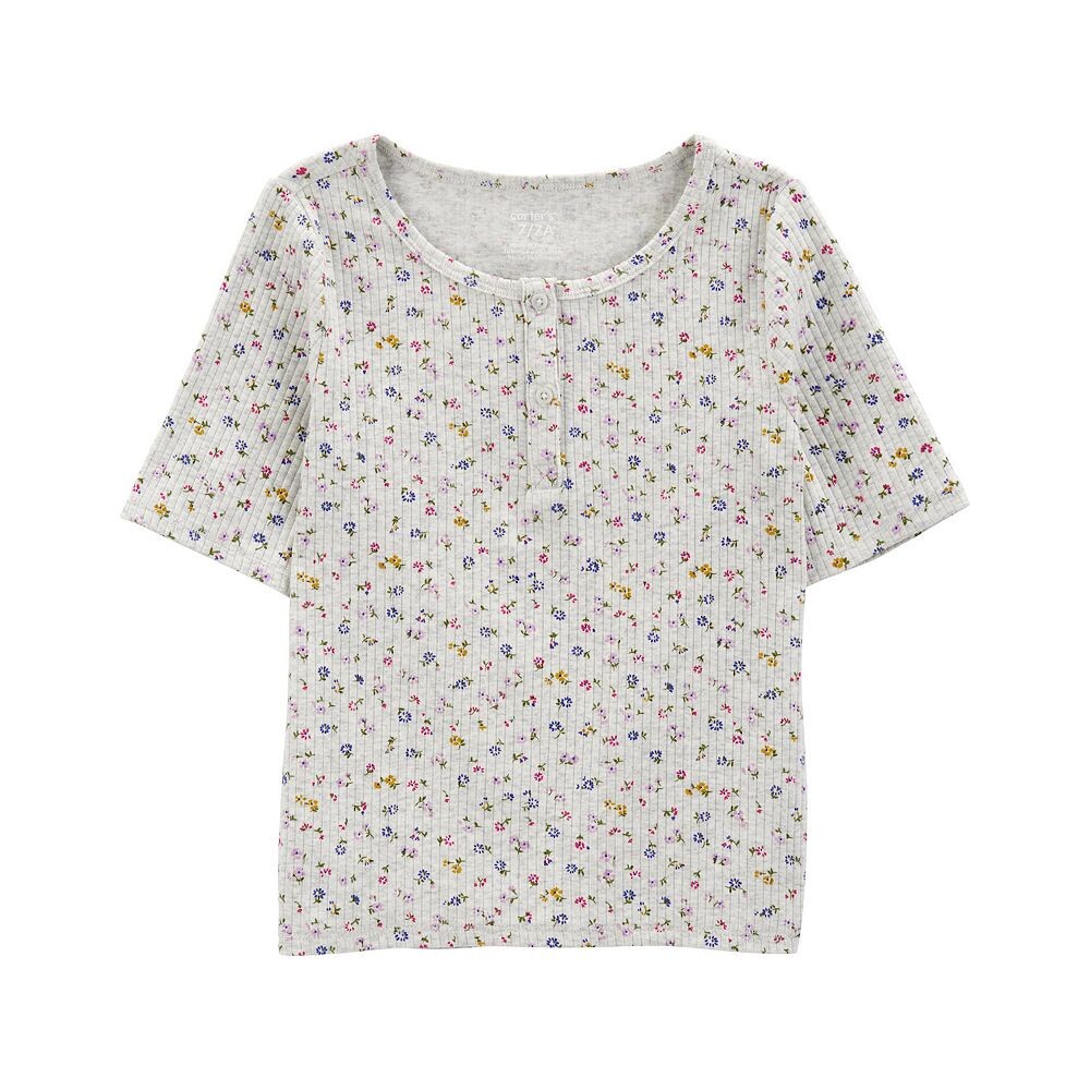 

Топ Carter's Henley с цветочным принтом для девочек 4–14 лет, цвет Ivory