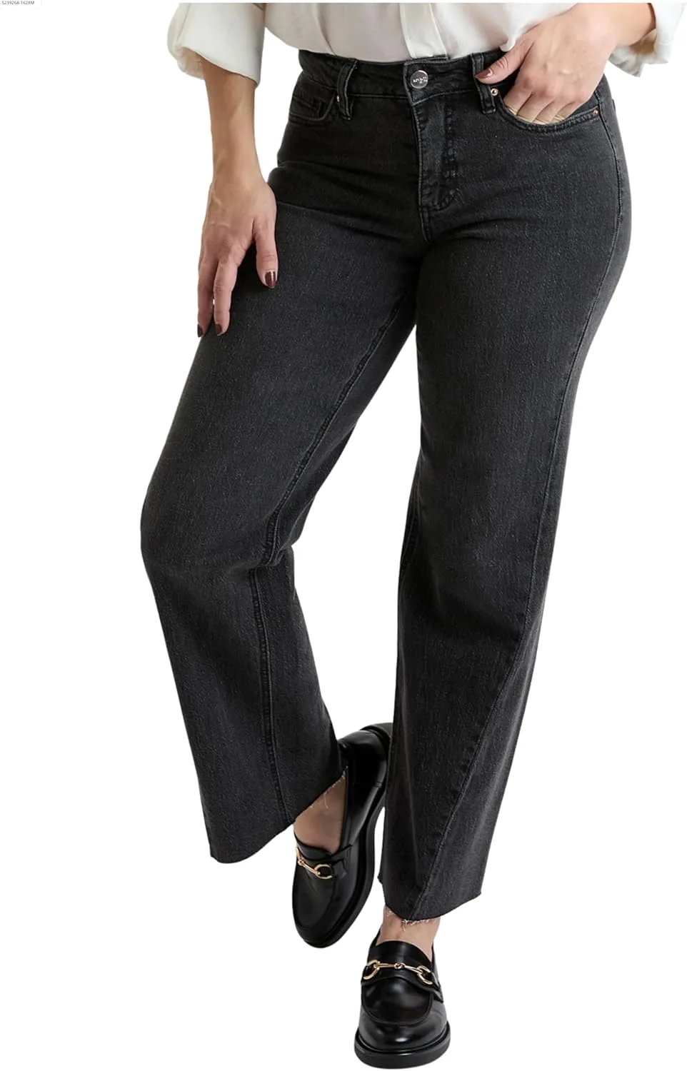 

Royalty for Me Women's High Rise Wide Leg Jeans с угловым швом