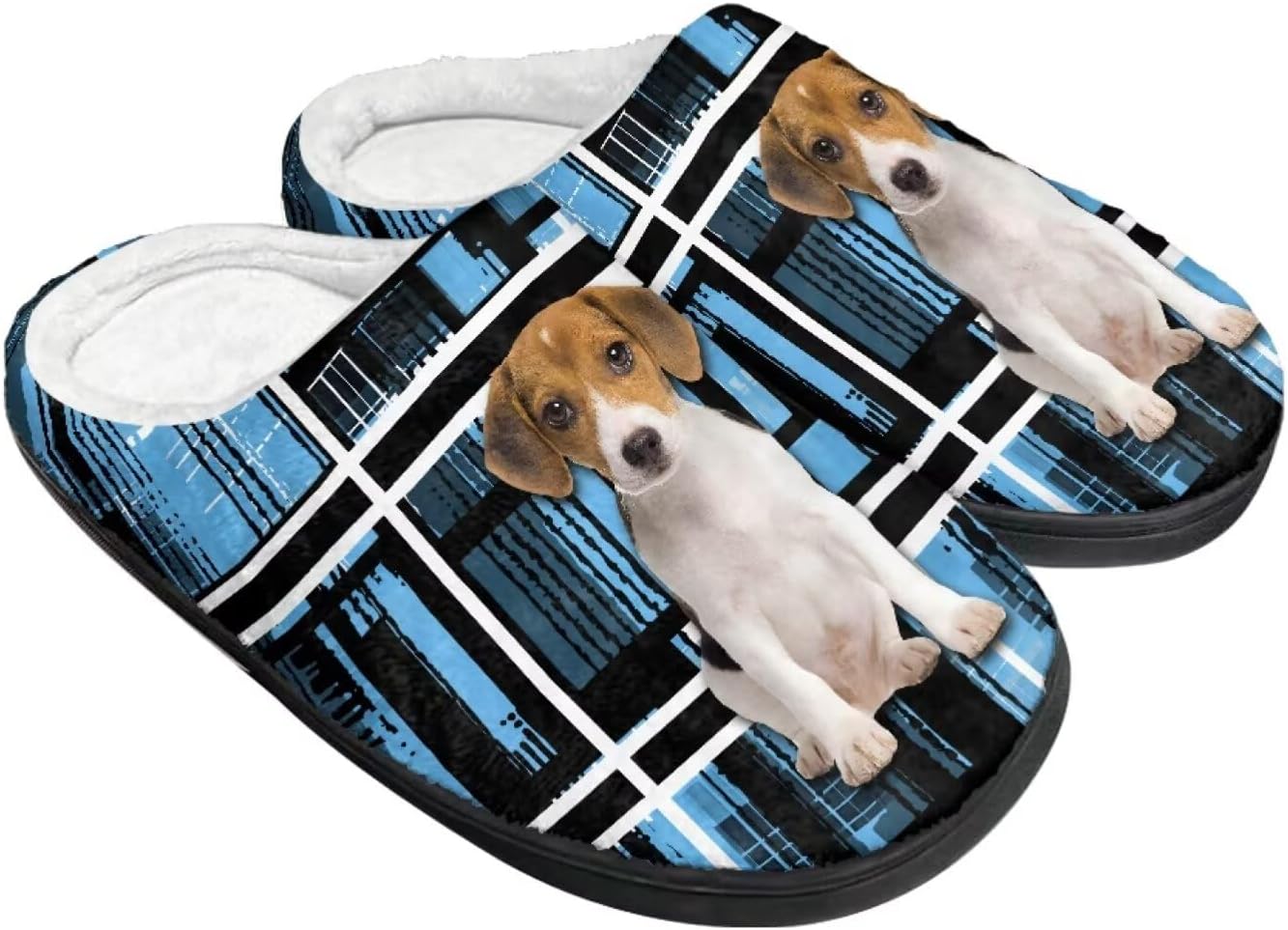 

Теплые плюшевые тапочки из фланели, уютные домашние тапочки для женщин и мужчин с противоскользящей подошвой Wanzuoeng, синий