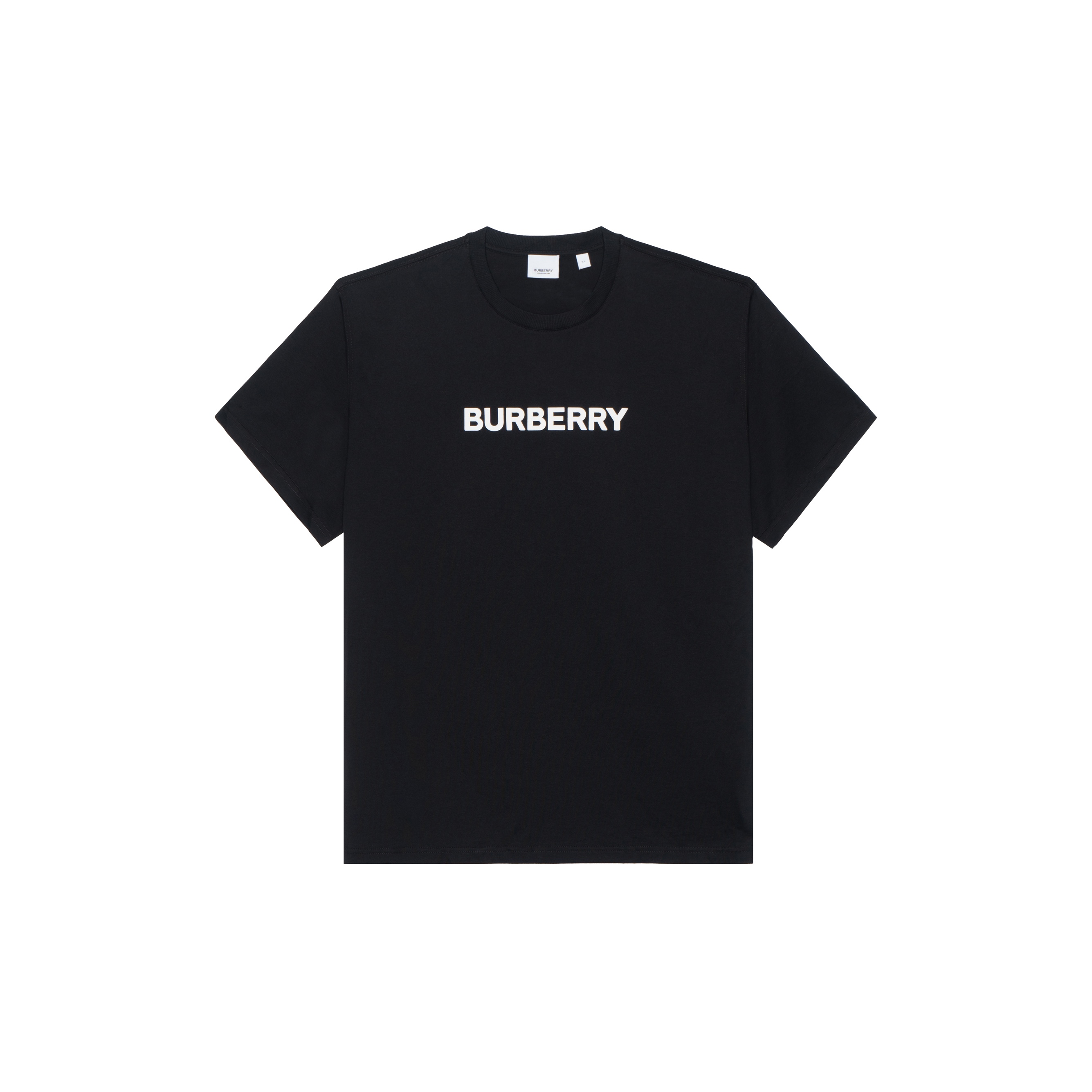 

Хлопковая футболка оверсайз с логотипом Burberry, черный