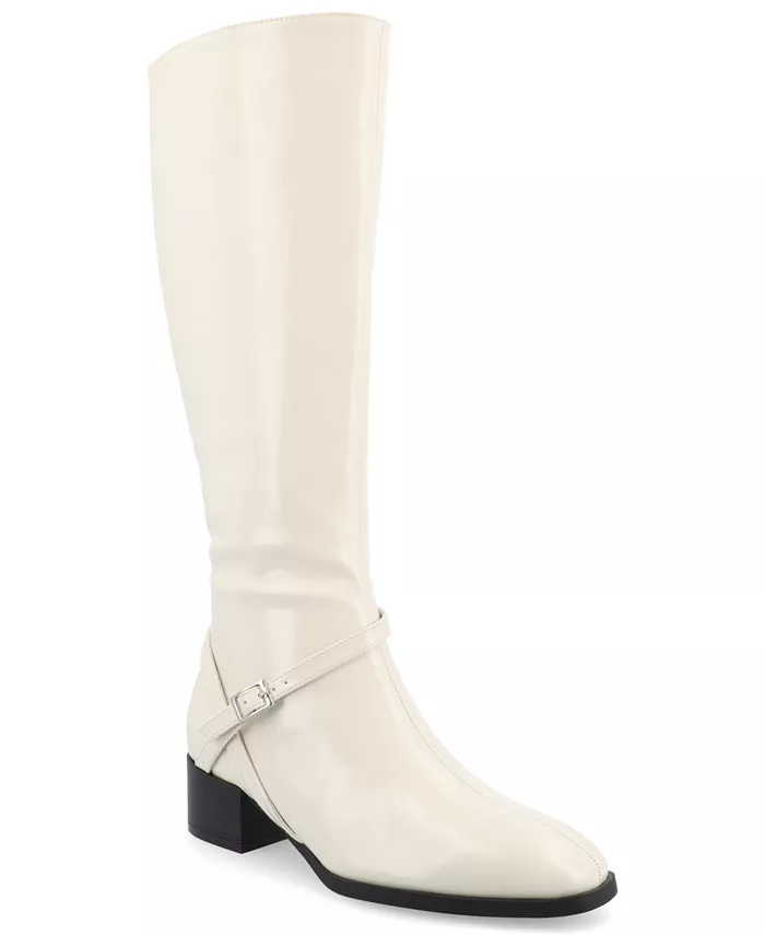 Женские сапоги Rhianah Wide Width Block Heel Knee High Riding Journee Collection, слоновая кость/кремовый