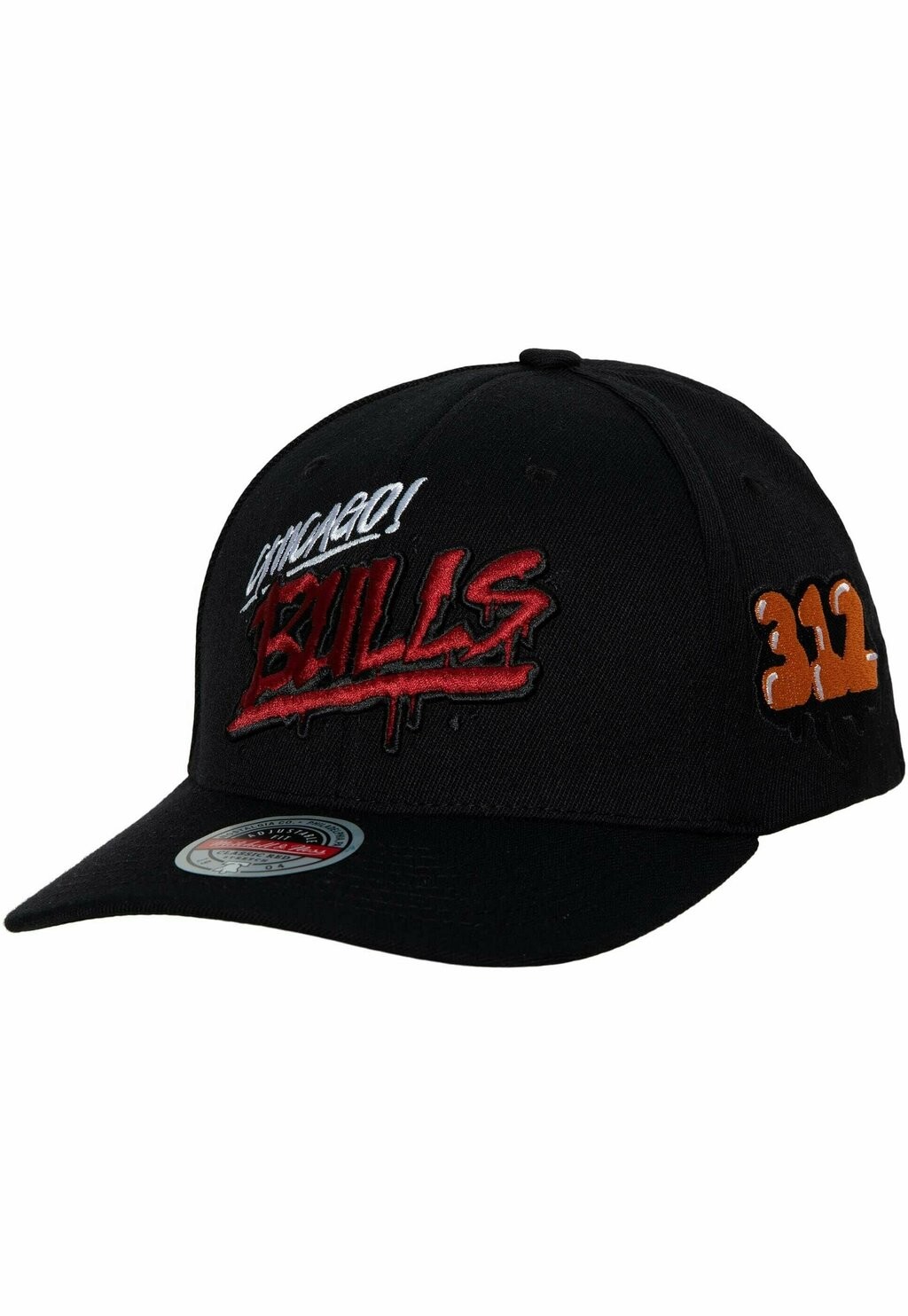 

Бейсболка SLAP STICKER CHICAGO BULLS Mitchell & Ness, цвет black