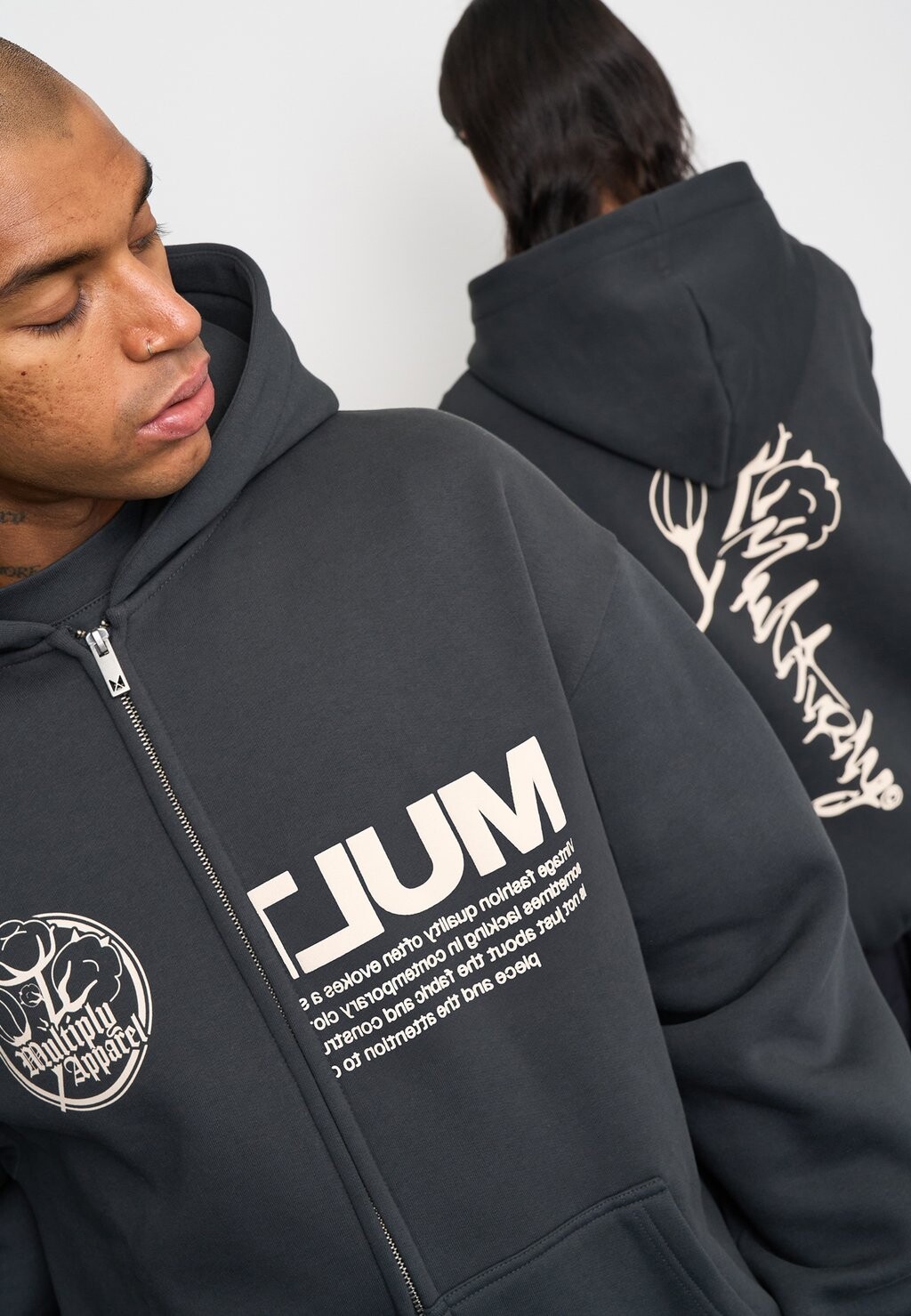 

Толстовка на молнии ROOTS Multiply Apparel, антрацит