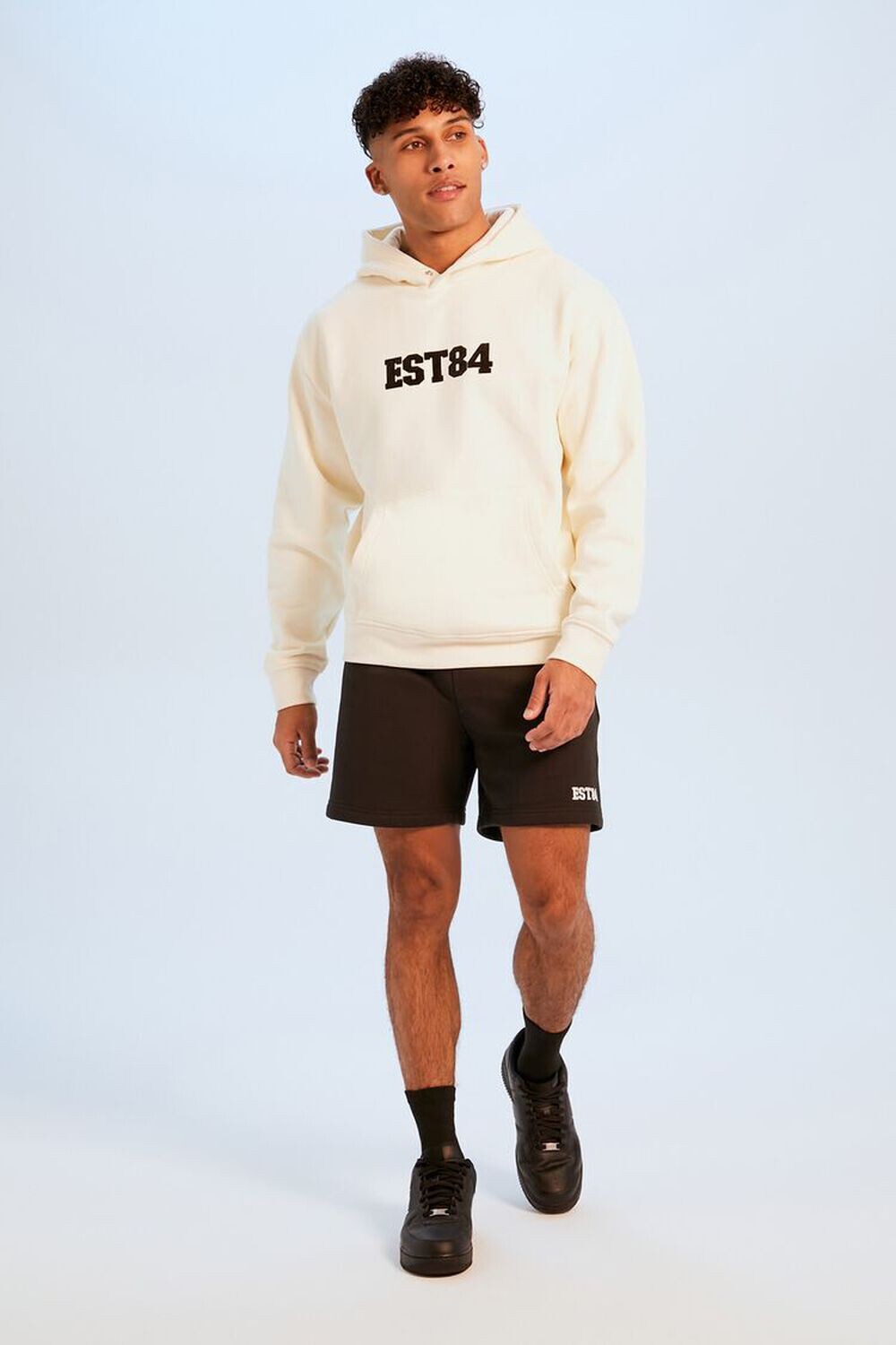

Шорты на шнурке с вышивкой EST84 Forever 21, черный