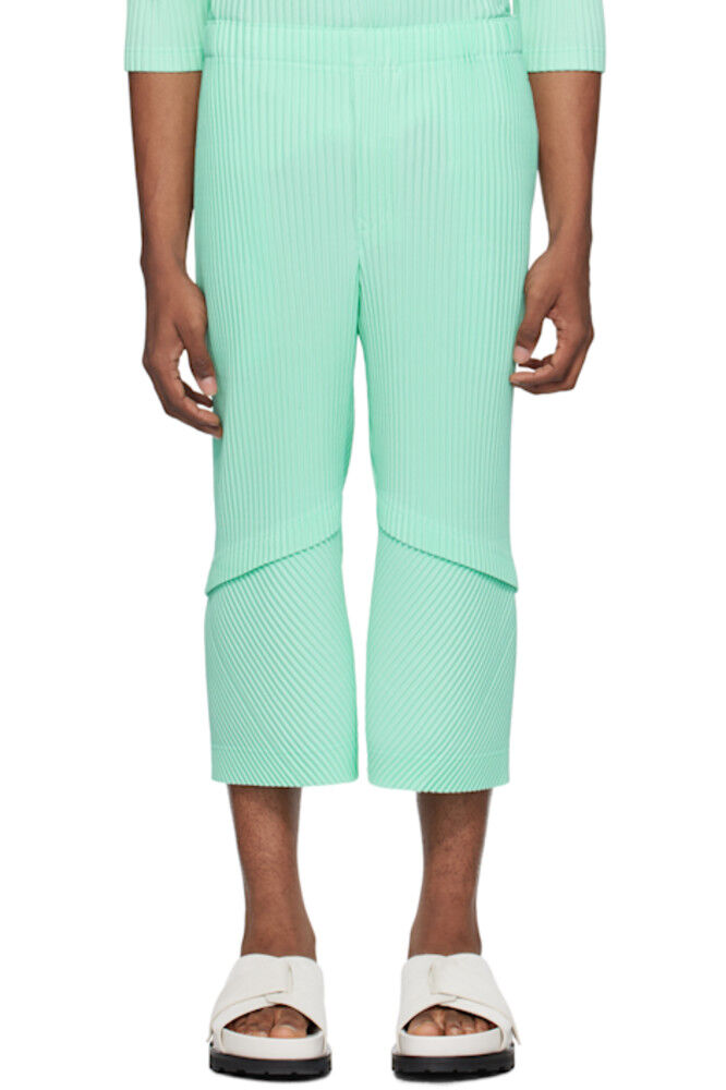 

Зеленые воздушные брюки HOMME PLISSÉ ISSEY MIYAKE