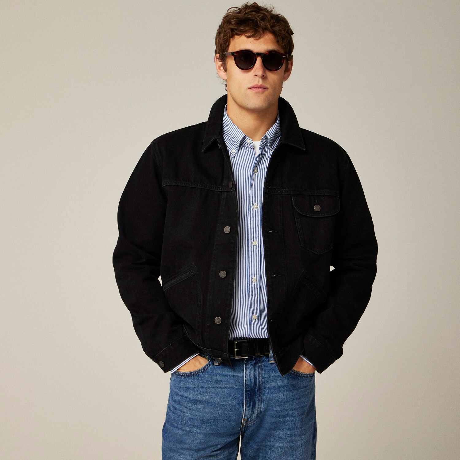 

Джинсовая куртка дальнобойщика J.Crew, черный