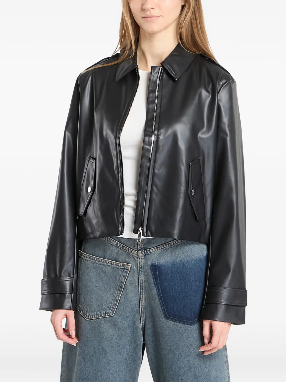 

Куртка на молнии с воротником поло Calvin Klein, черный