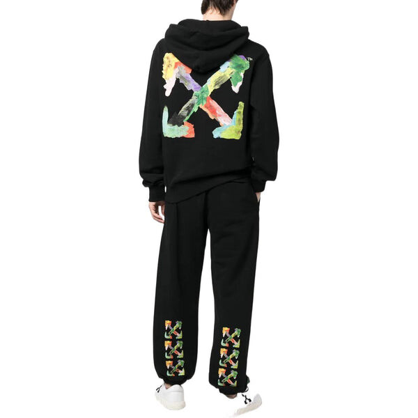 Толстовка brush arrows slim skate hoodie 'black multi-color' Off-White, черный — фото 4