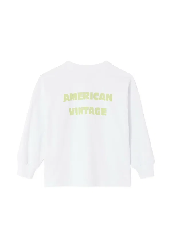 Футболка детская fizvalley long sleeved top American Vintage, белый — фото 2