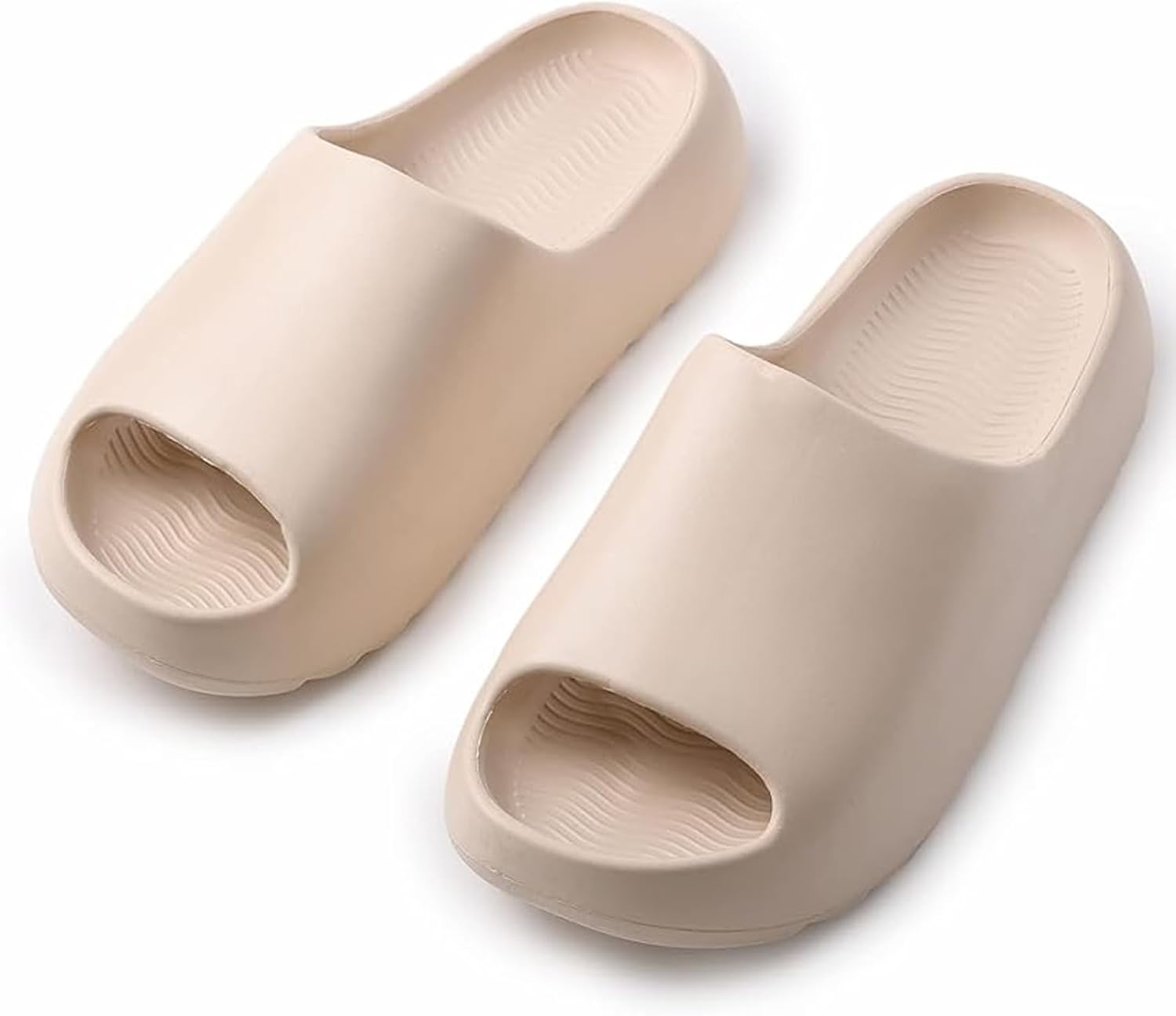 

Детские тапочки Cloud Slides, мягкие тапочки из ЭВА для мальчиков и девочек, сандалии для ванной, домашние тапочки с открытым носком, удобные, с толстой подошвой, для душа, летнего бассейна и пляжа Tptoes, бежевый