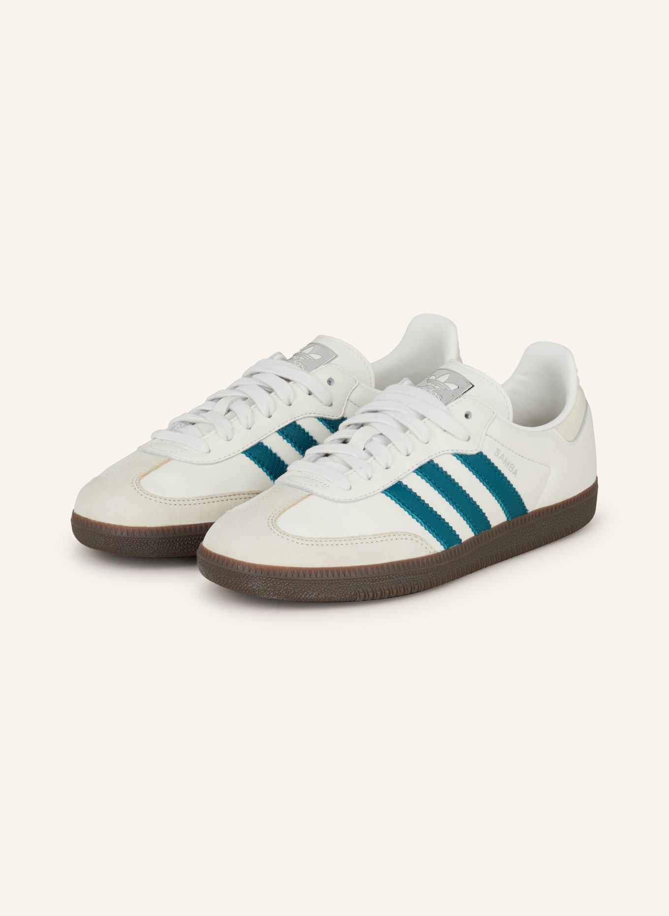 Кроссовки самба ог ш Adidas Originals, бежевый