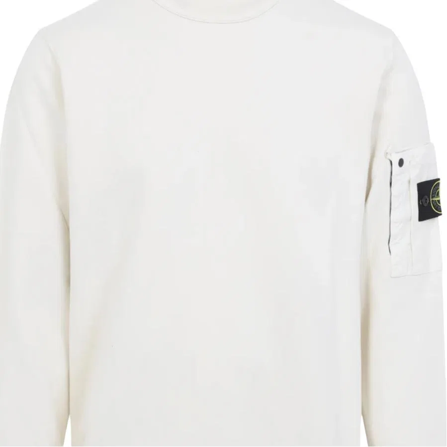 Свитшот с карманом STONE ISLAND Ivory — фото 4