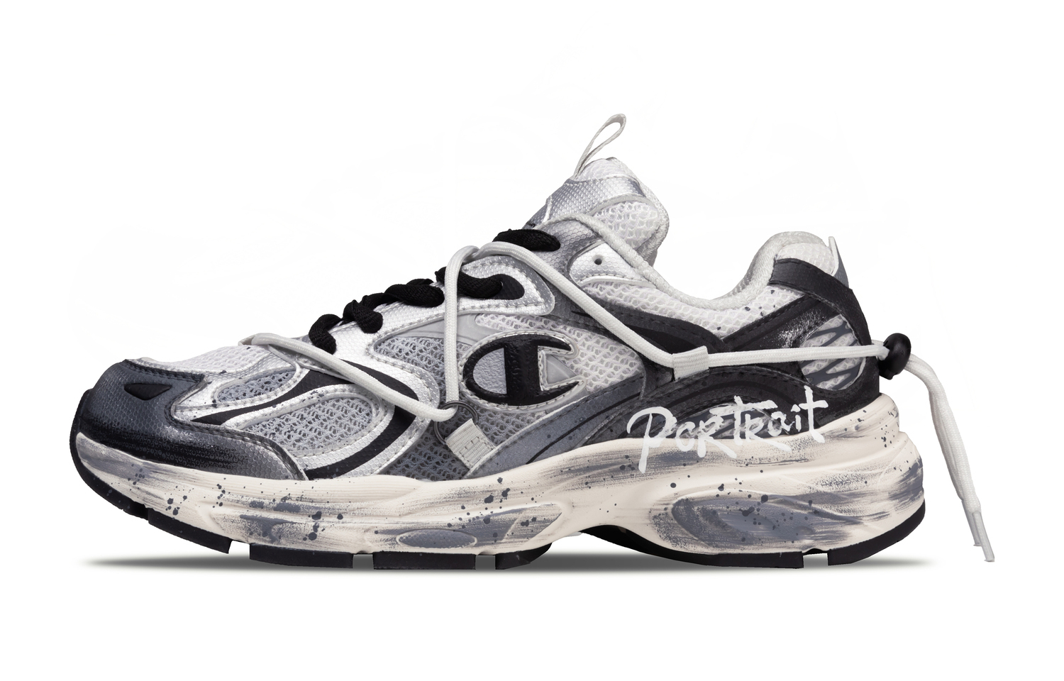 

Champion Скользоустойчивые износостойкие низкие кроссовки для бега Unisex Silver Gray