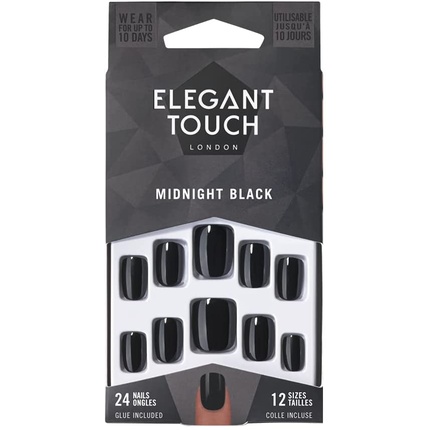 

Элегантные сенсорные ногти Midnight Black Elegant Touch