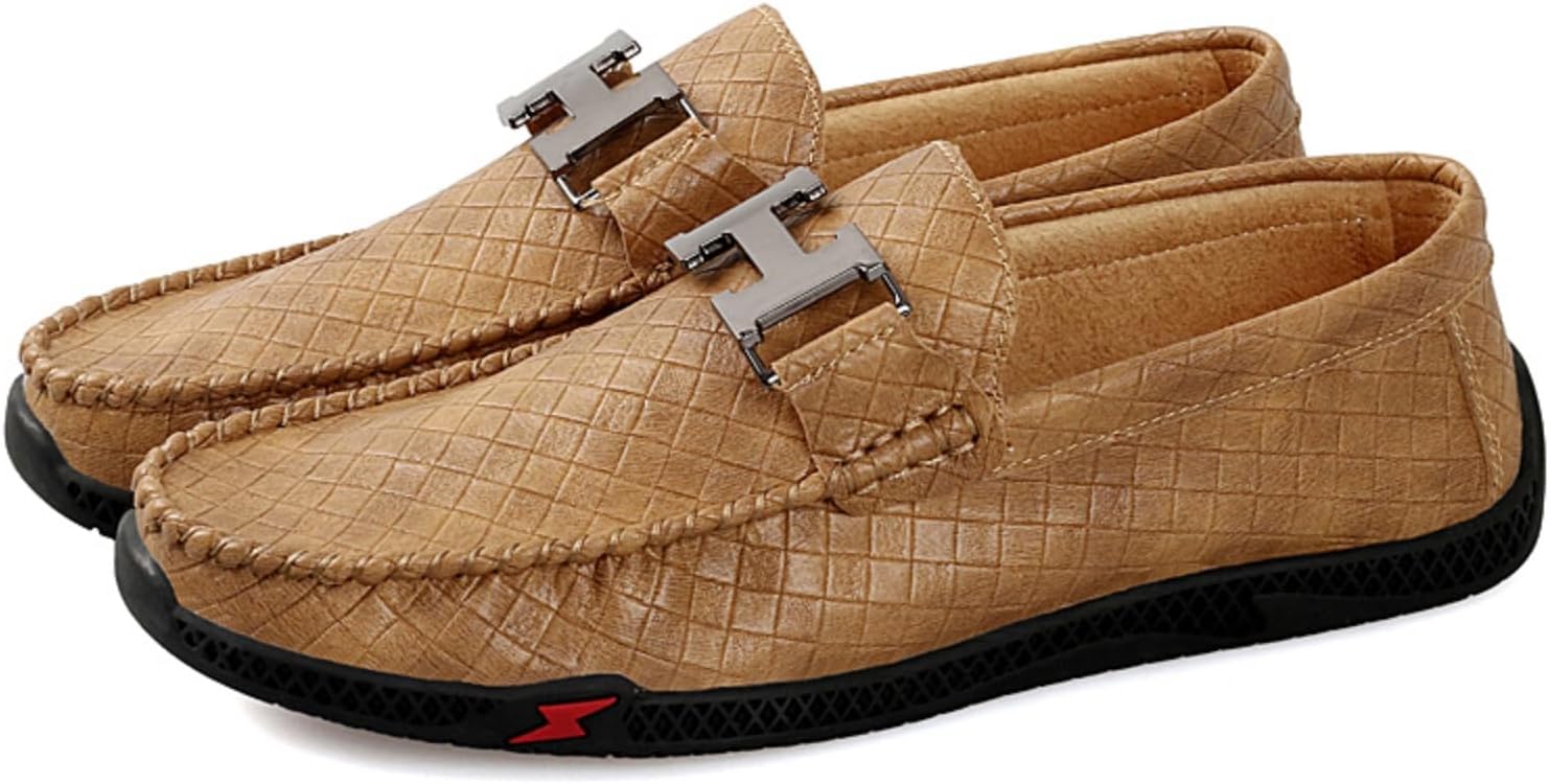 

Мужские повседневные комфортные лоферы, мужские повседневные туфли из натуральной кожи, легкие слипоны, мужские лоферы с отделкой 'пенни' Khwfjas, хаки