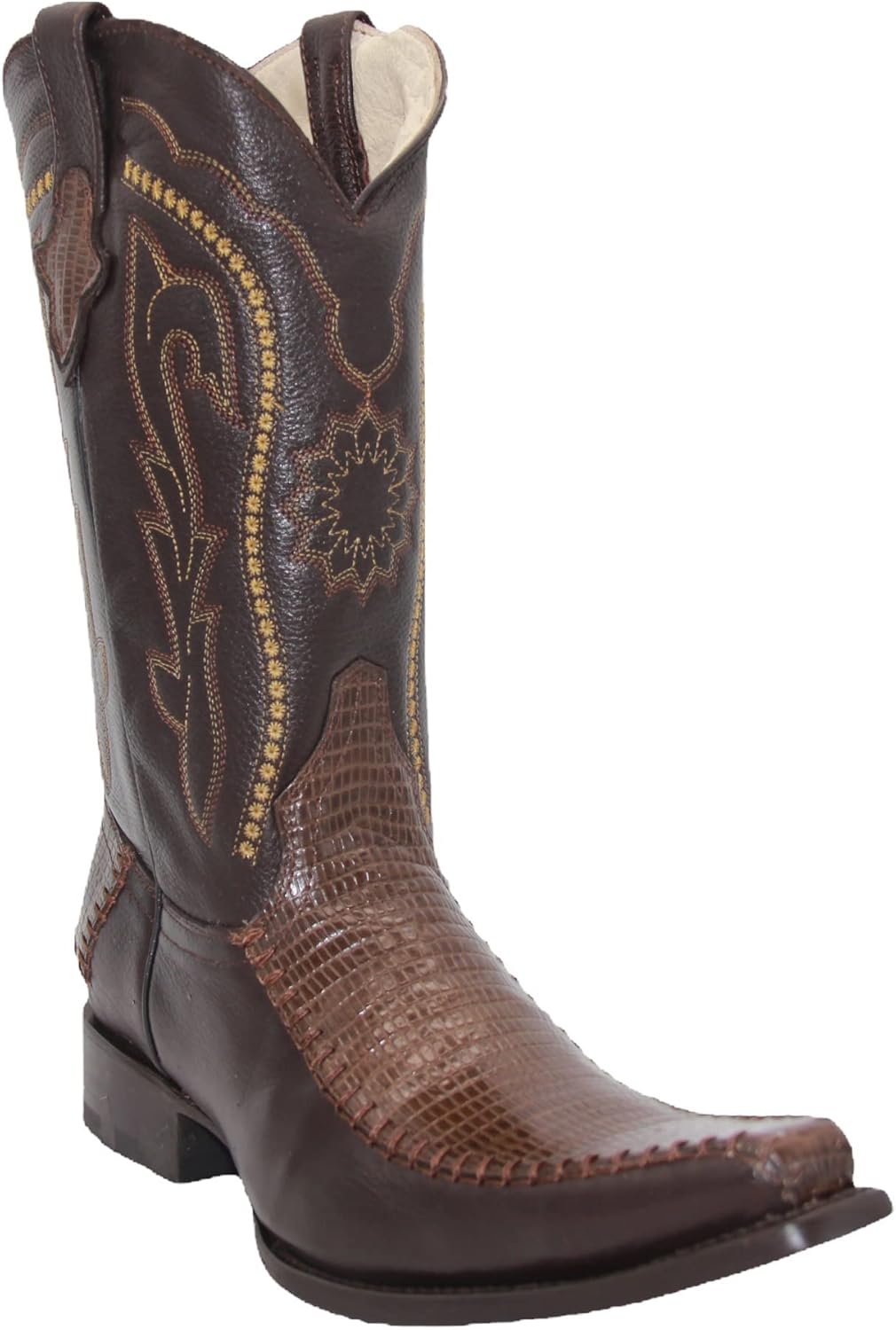

Мужские ковбойские сапоги The Western Shops из натуральной кожи с тиснением под ящерицу, средней высоты голени - черные - коричневые