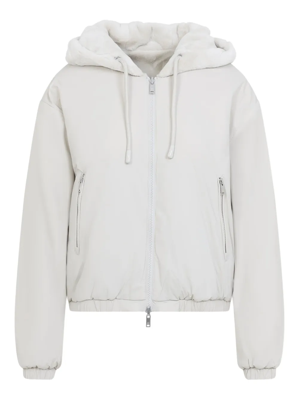 

Худи с прорезными карманами Moose Knuckles, белый