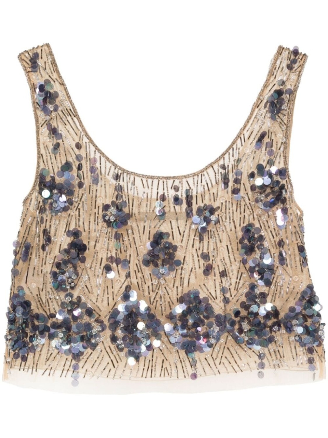 

Alberta Ferretti декорированный топ, нейтральный цвет