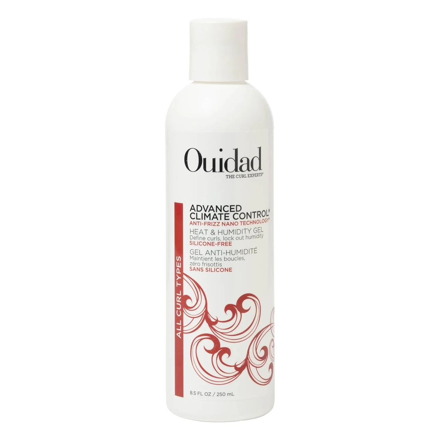Ouidad Advanced Climate Control Heat & Humidity Gel для вьющихся волос - гель для укладки без липкости с мягкой фиксацией, борется с пушистостью и удерживает влагу для четких локонов, для всех типов кудрей, без сульфатов и силиконов 240.98 г (1...