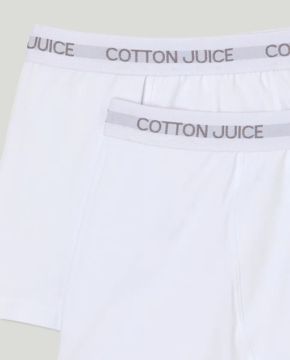 Упаковка из двух простых мужских трусов-боксеров Cotton Juice, белый — фото 3