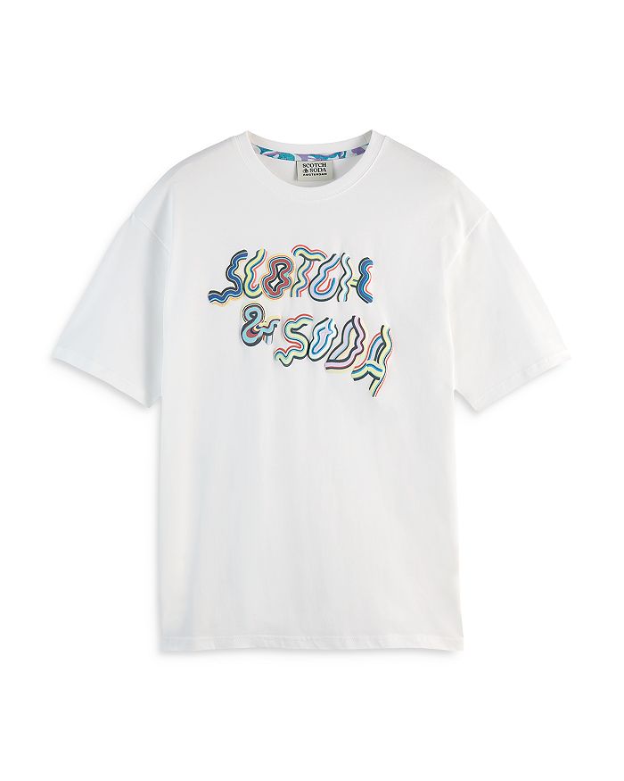

Футболка с коротким рукавом и принтом Scotch & Soda, белый
