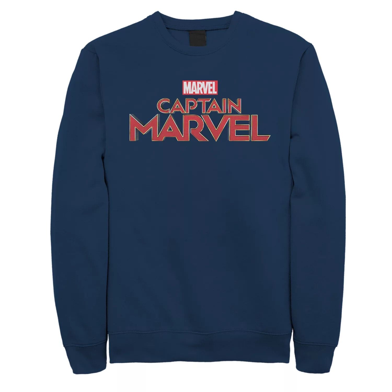 

Флисовый свитшот с круглым вырезом и логотипом фильма «Captain Marvel» Licensed Character, темно-синий