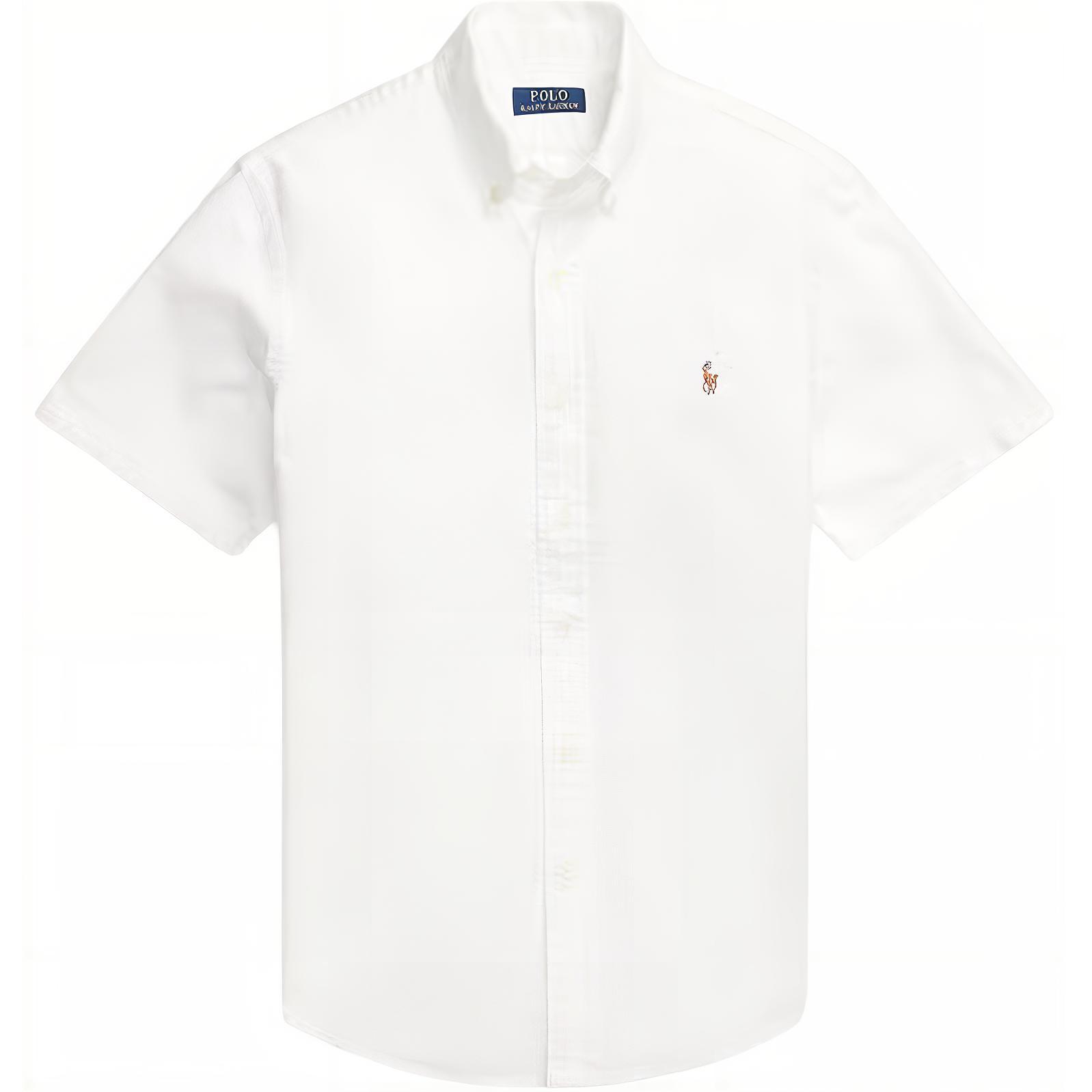 

Футболка поло с вышитой лошадкой и фигурным подолом Polo Ralph Lauren, белый