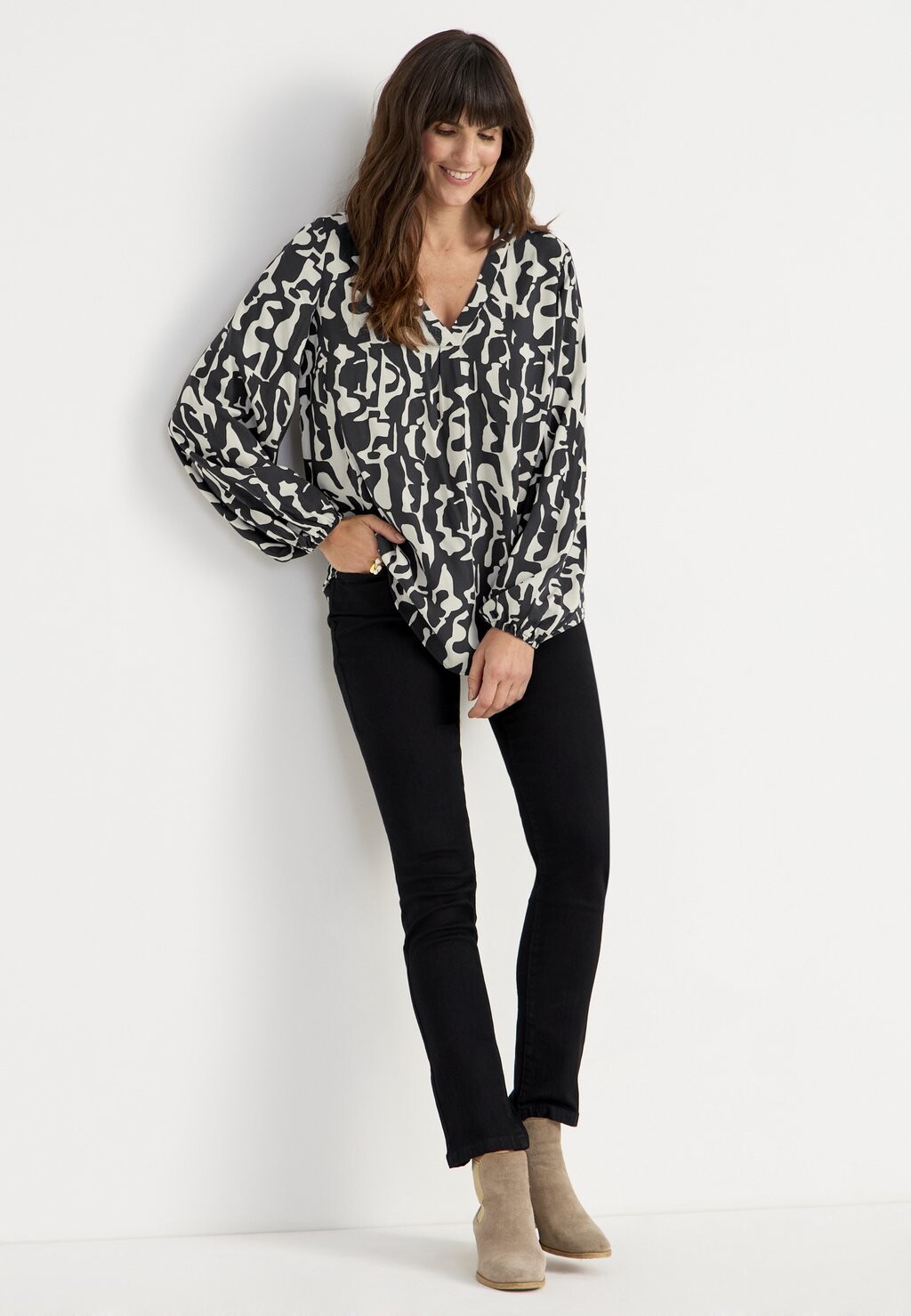 

Блузка LONG SLEEVED Cellbes Of Sweden, цвет black patterned