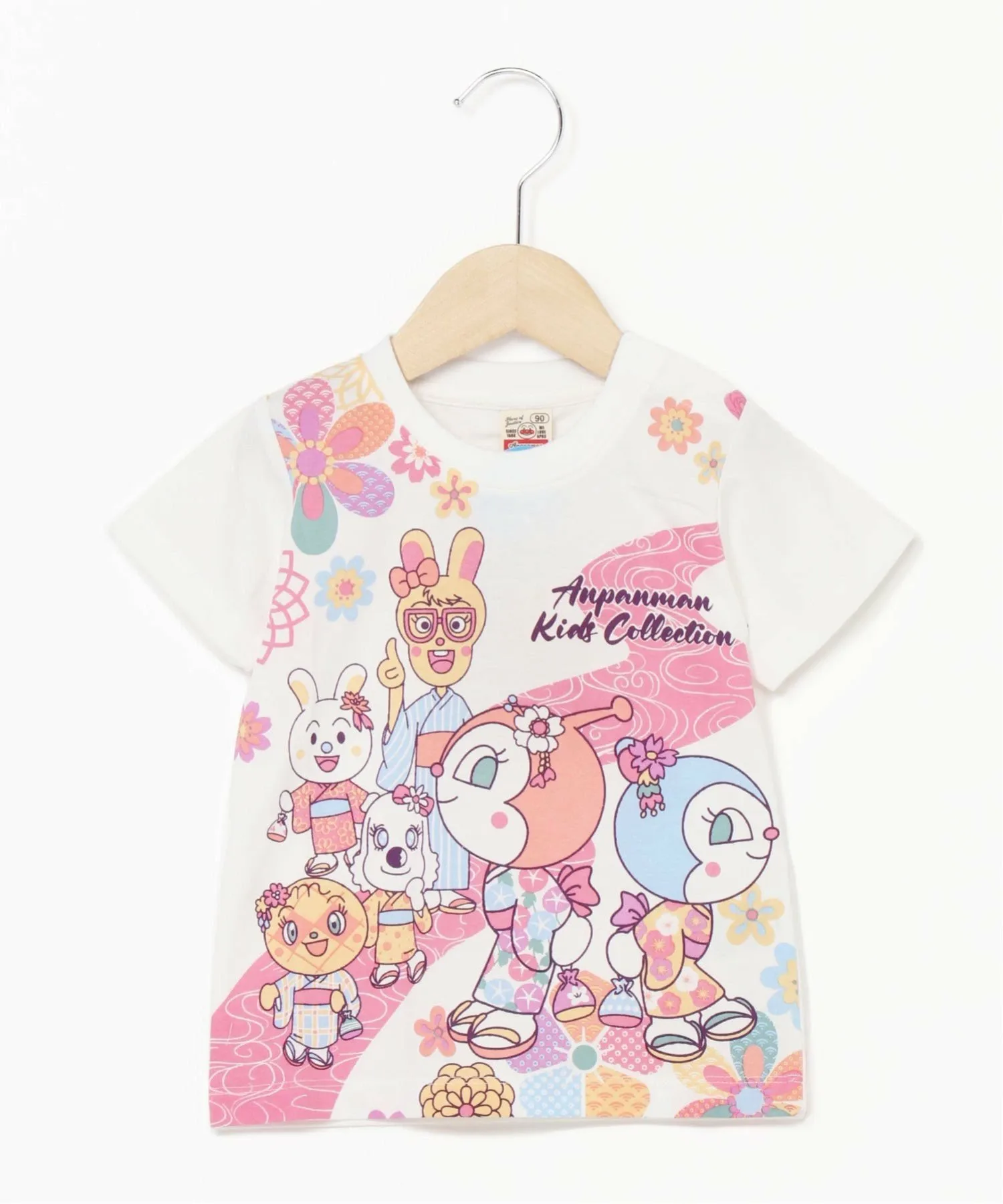Футболка-юката с японским узором APKC/(K) для всех Anpanman Kids Collection, Off-white — фото 2
