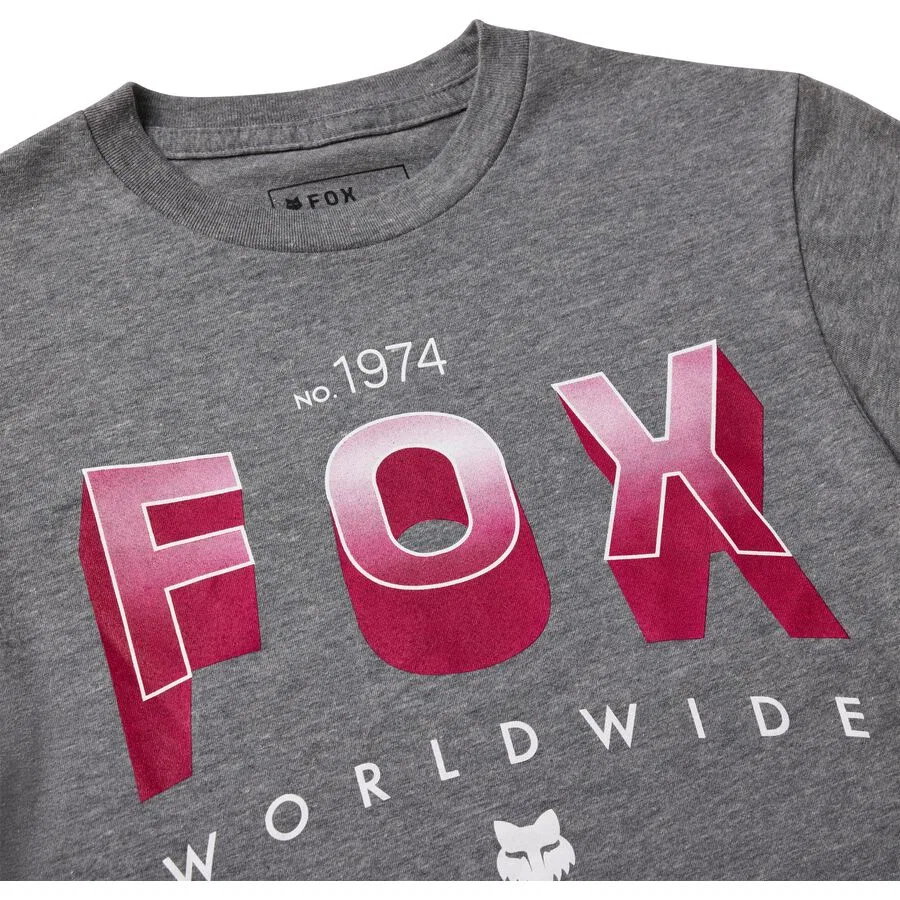 Молодежная футболка с блоком Fox Racing, Heather Dark Grey — фото 2