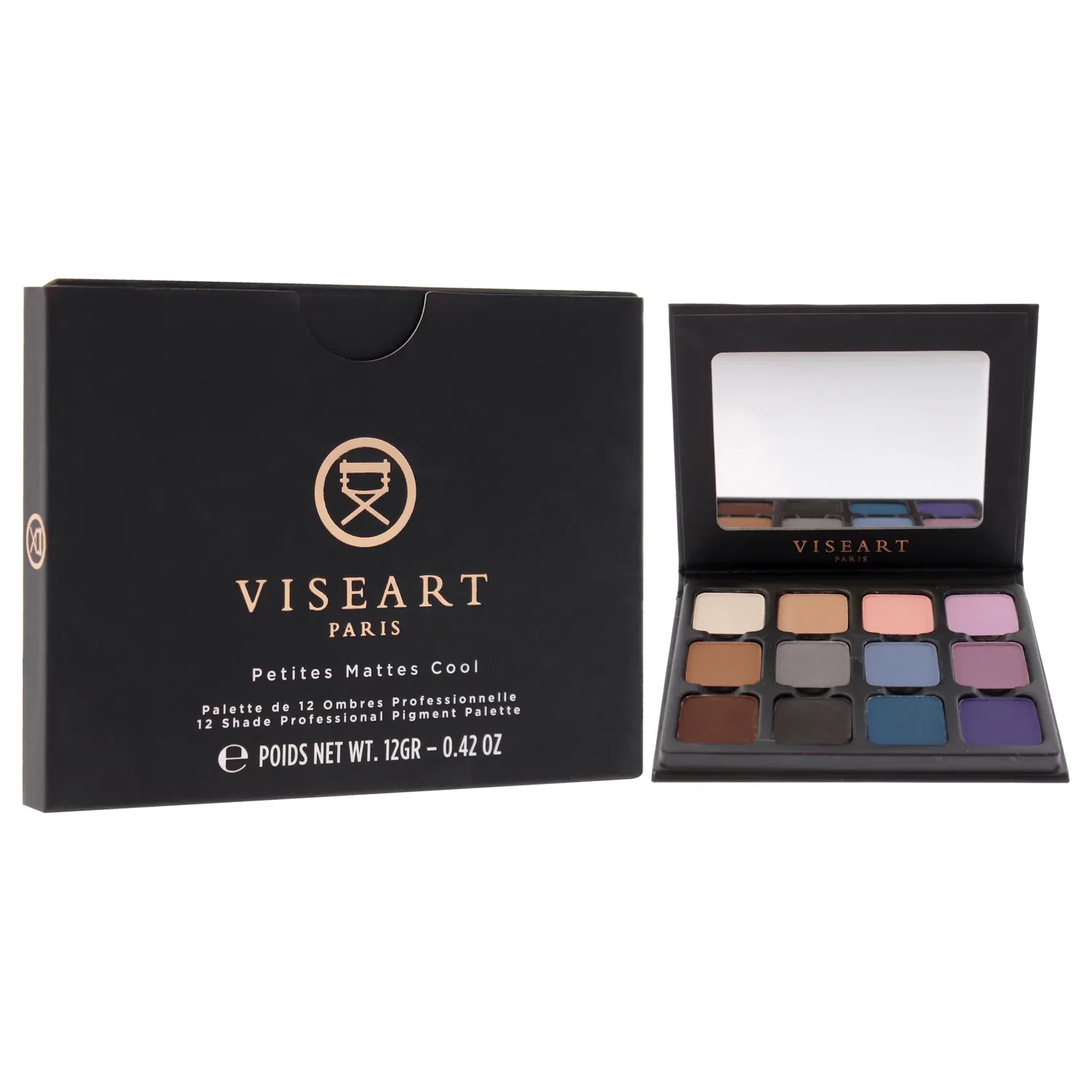 Палетка матовых теней для век Petites Mattes Eyeshadow Palette - Cool от Viseart Paris для женщин - 0,42 унции (0,42 унции), мультиколор — фото 3