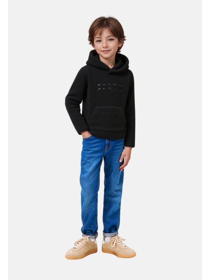 

JACK & JONES Junior Худи 'Flare Teddy' черного цвета