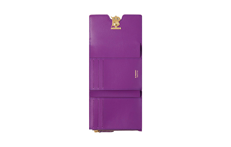 Burberry Кошелек из тисненой кожи крокодила Women's Purple — фото 4
