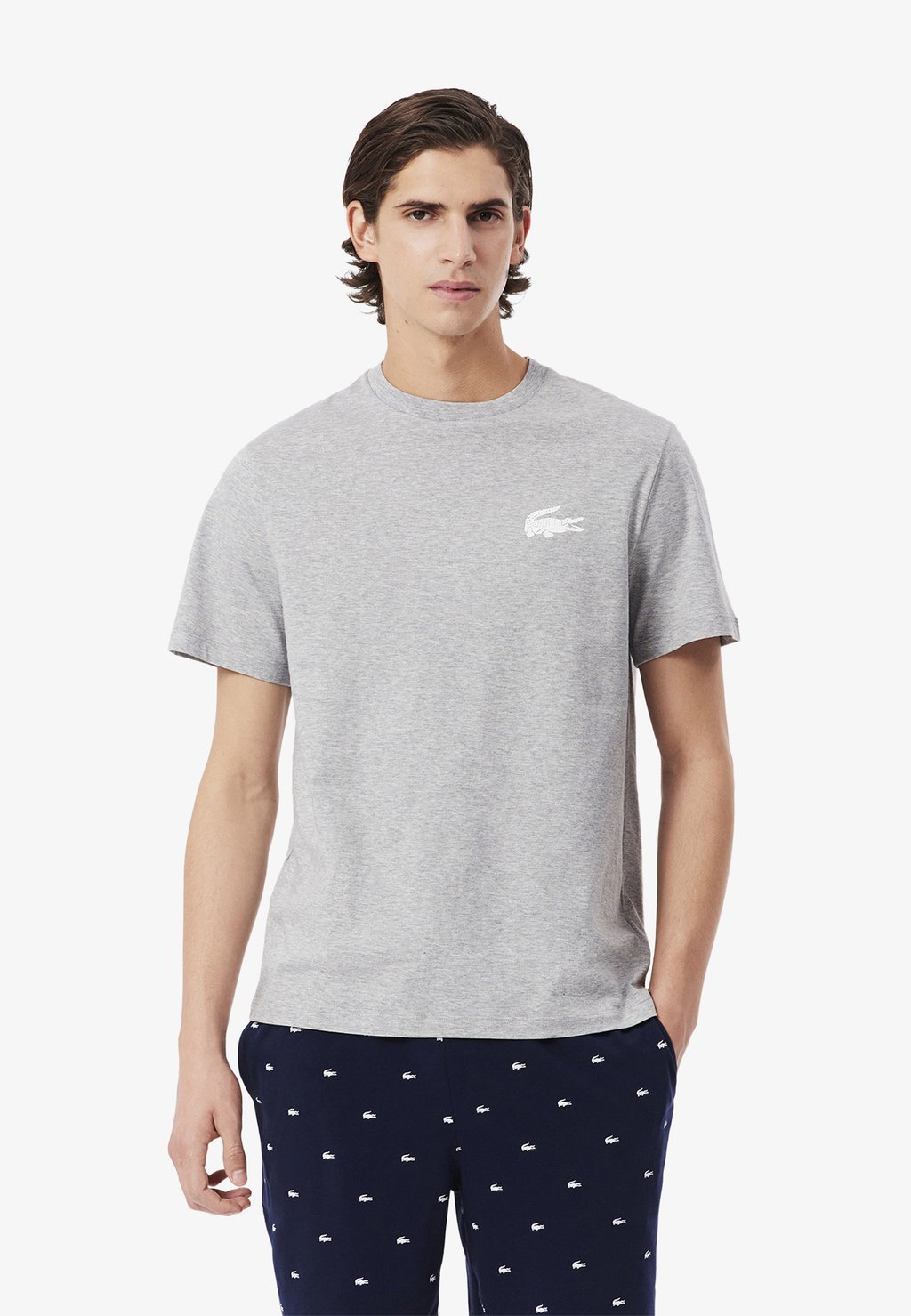 Футболка с принтом Lacoste, серый — фото 2