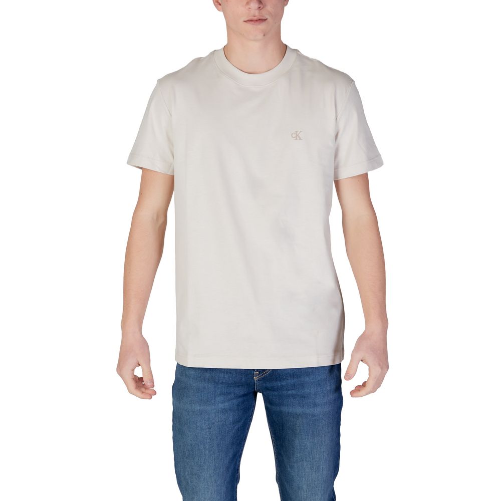 

Бежевая хлопковая футболка Rigenerato Calvin Klein Jeans