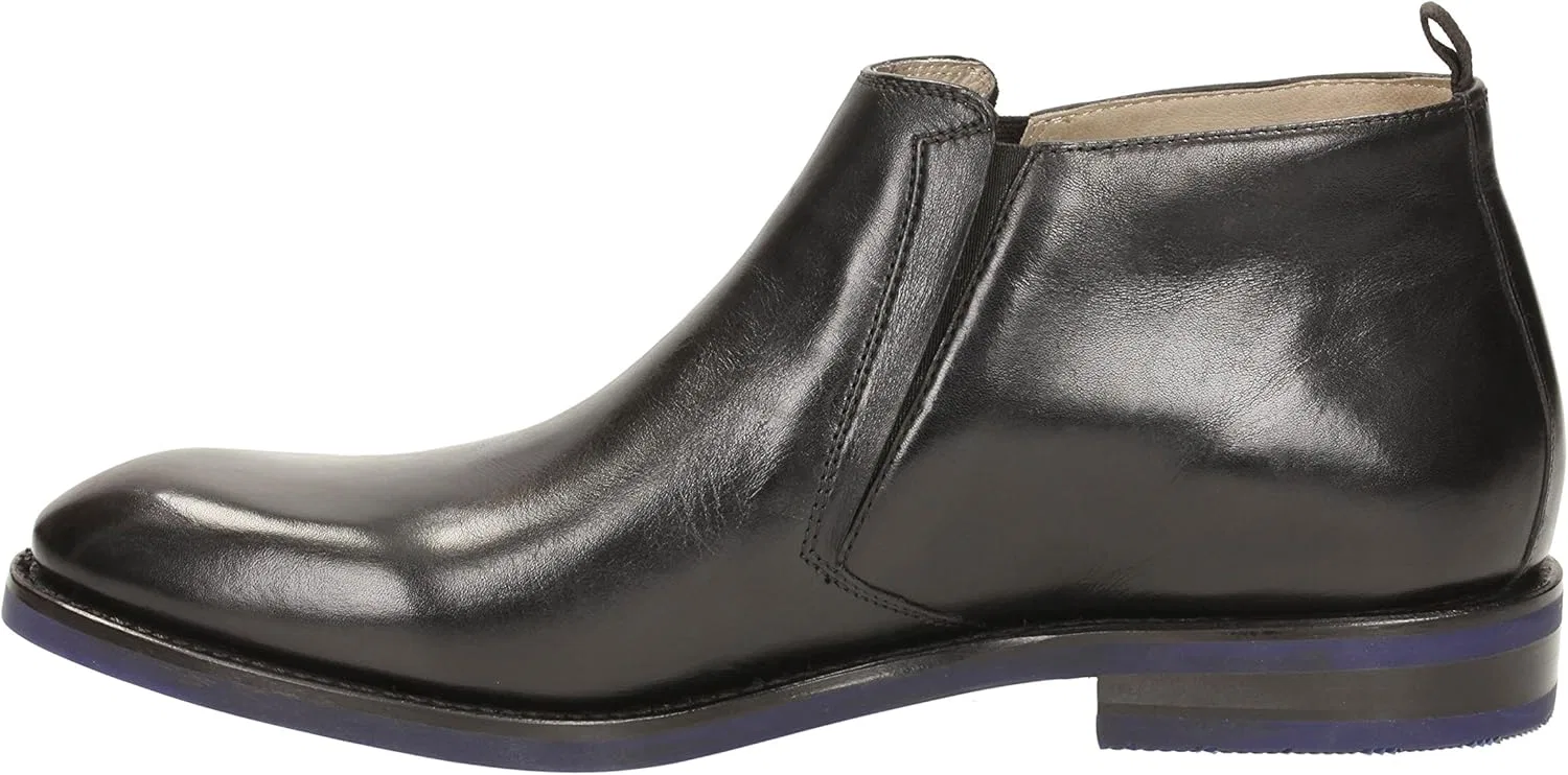 Мужские ботинки Clarks Swinley без шнурков, Black Leather — фото 4