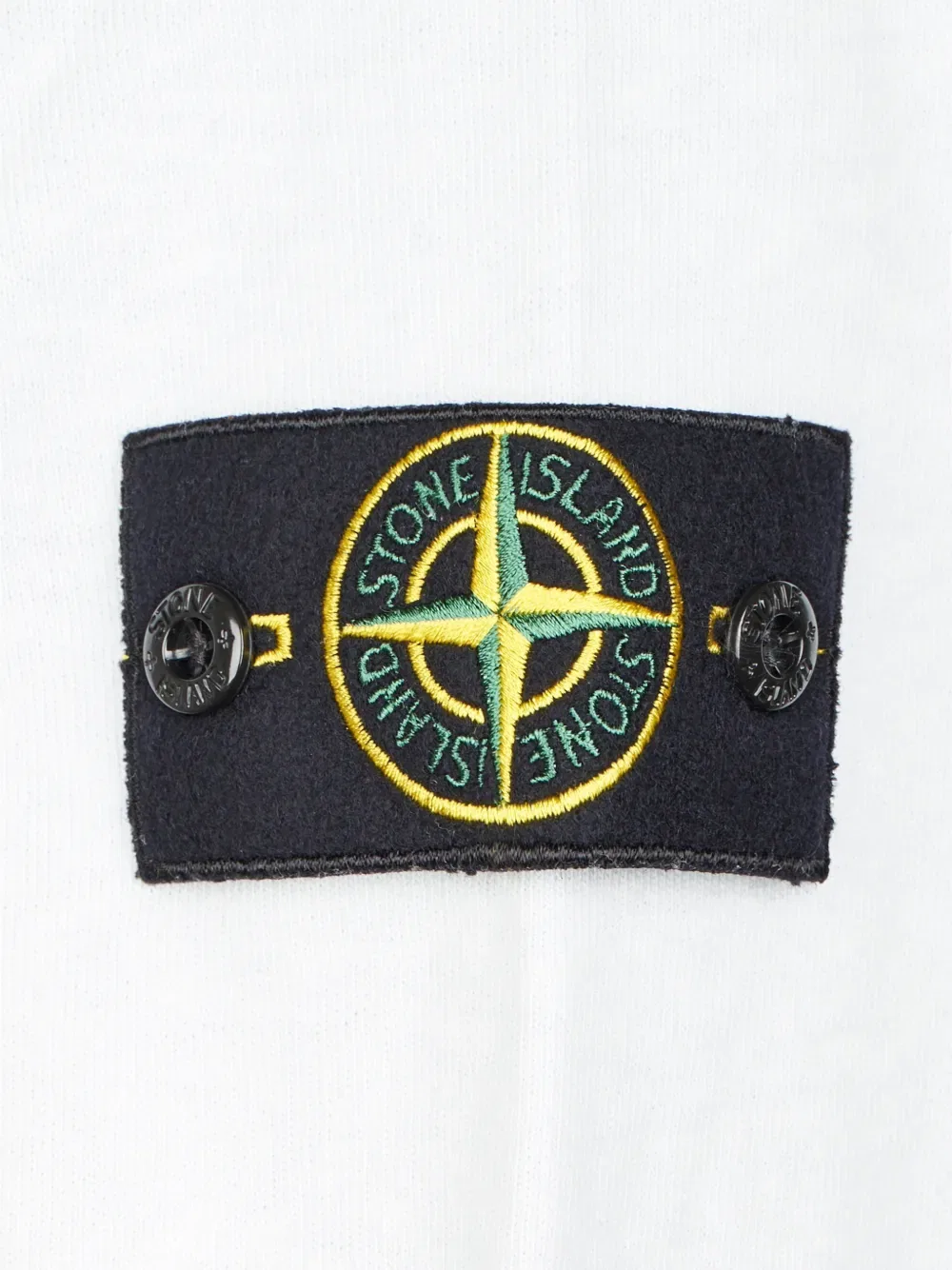Толстовка с нашивкой Stone Island, белый — фото 3
