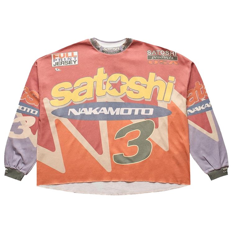 

Футболка Satoshi Nakamoto Speedway Long-Sleeve T-Shirt 'Multicolor', разноцветный