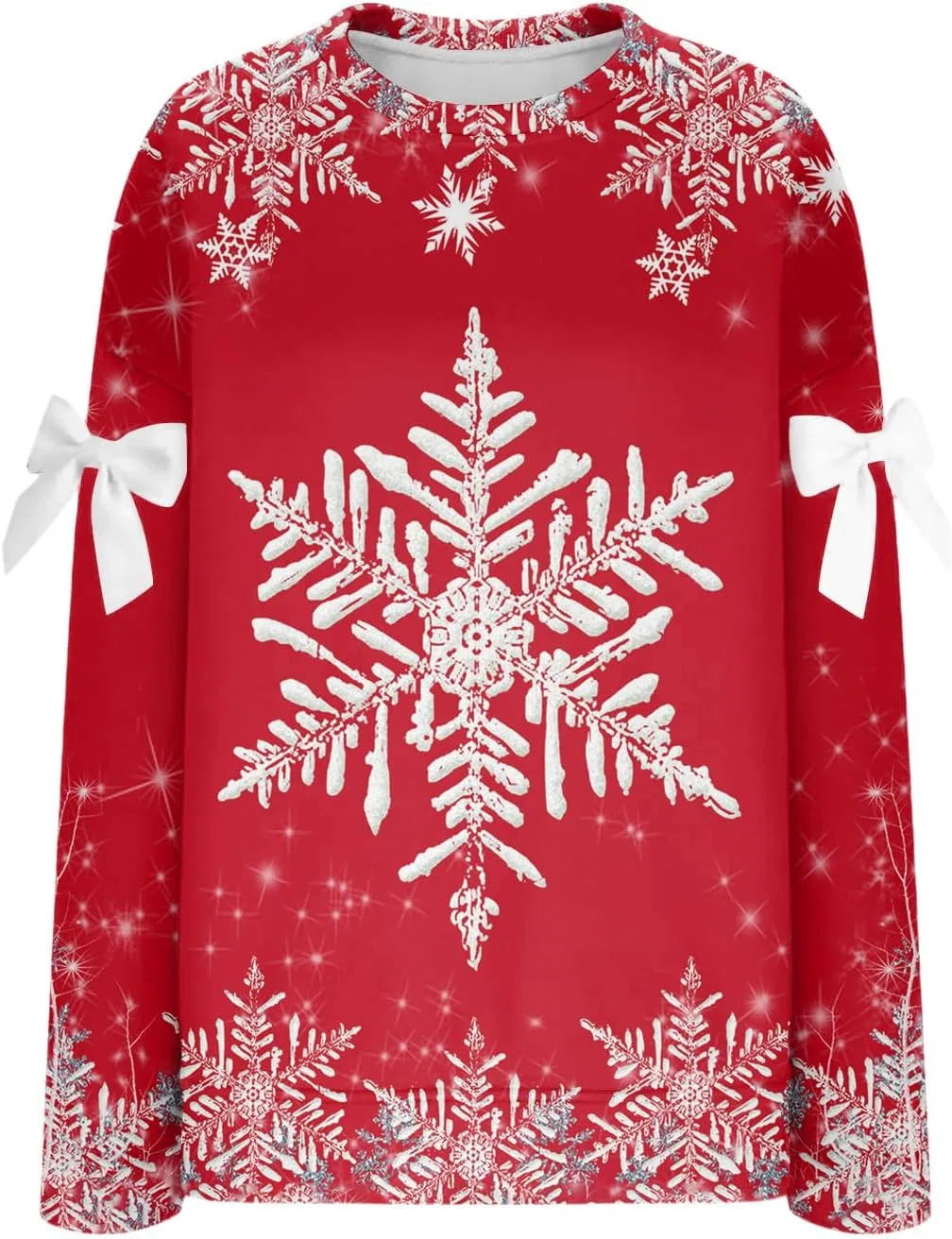 Женский свитшот с принтом Santa, бренд Generic, цвет 4-red — фото 3