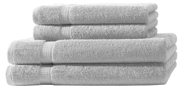 

SET 2x Duschtuch & 2x Набор полотенец Hometex Premium Textiles, 50x1x140 см, серебряный