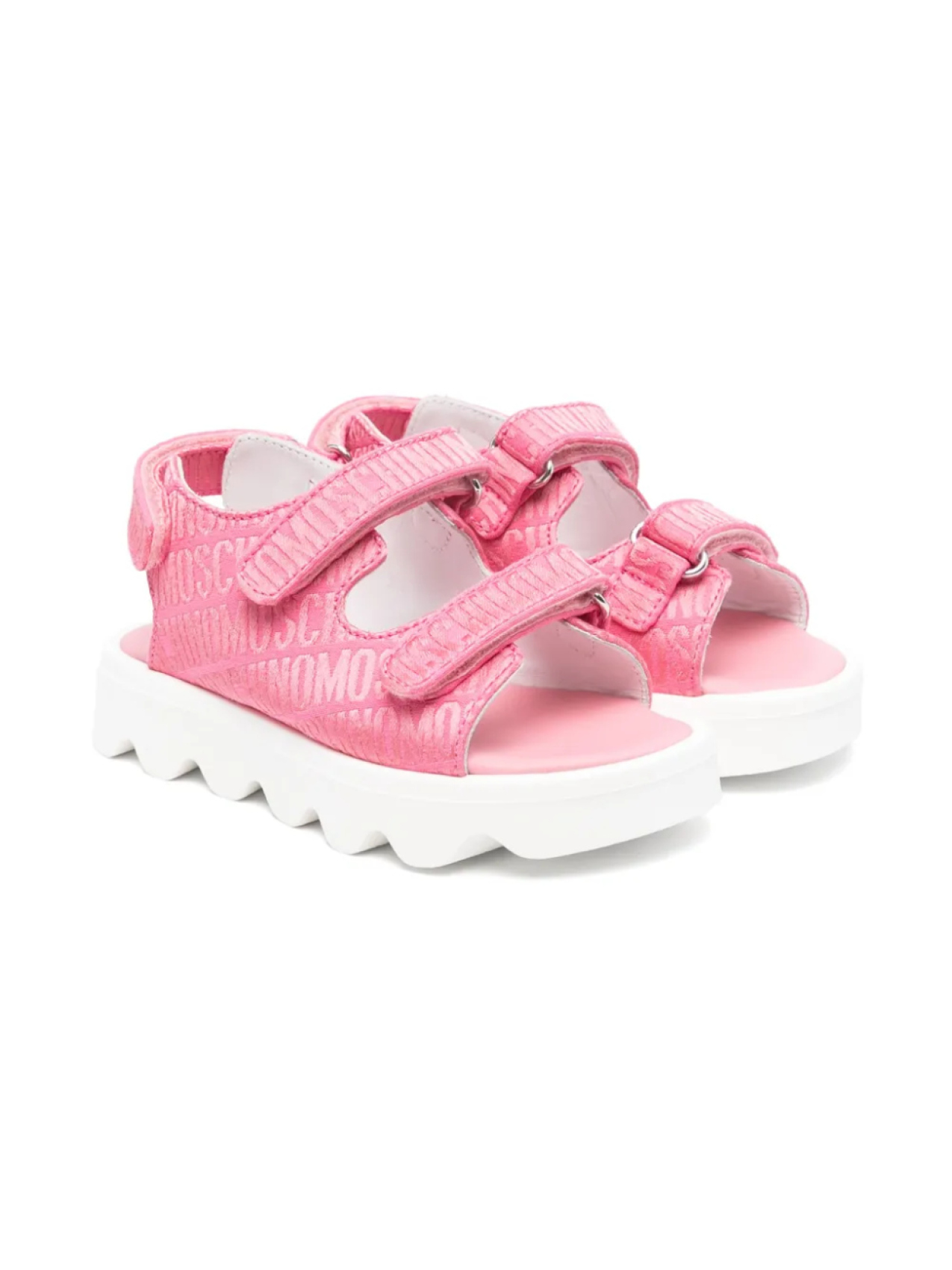 

Сандалии Moschino Kids с жаккардовым логотипом, розовый