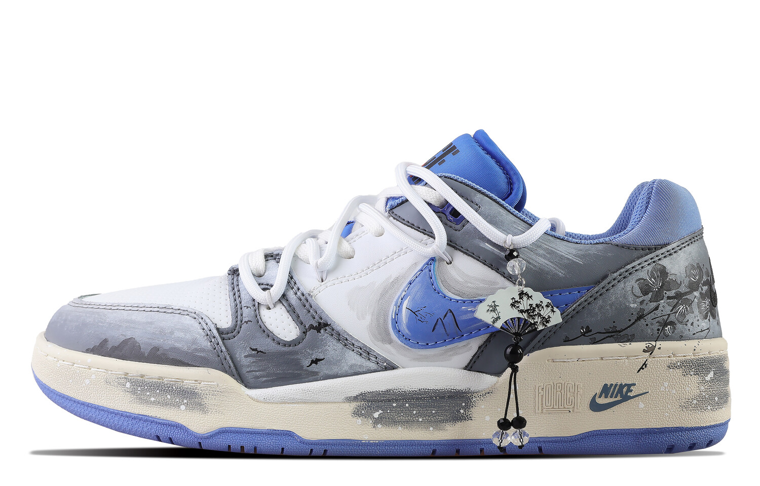 

Кроссовки Nike Full Force Skateboarding Shoes Men Low-top Gray, черный