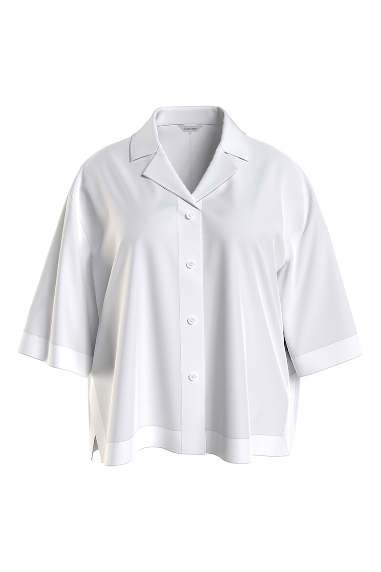 

Хлопковая пляжная рубашка Calvin Klein в белом цвете