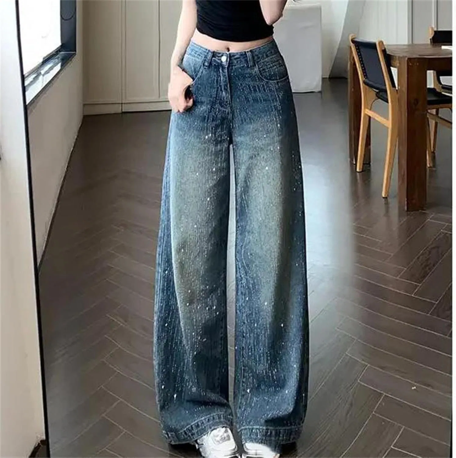 Джинсы свободные Women's Wide Leg Jeans, 539 — фото 3