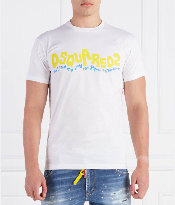

Футболка Dsquared2 Slim Fit с логотипом, белый