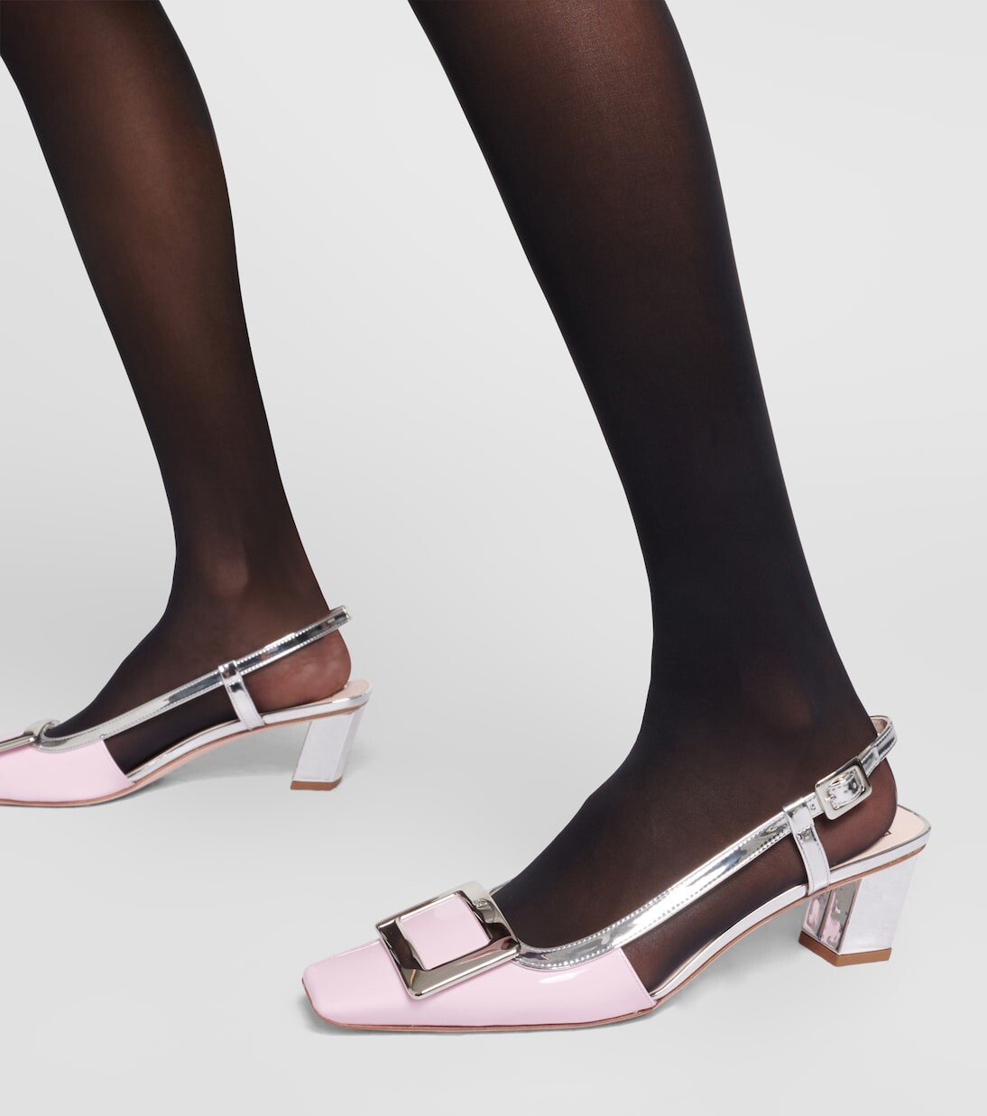 Лакированные туфли belle vivier с пяткой на пятке Roger Vivier, розовый — фото 4