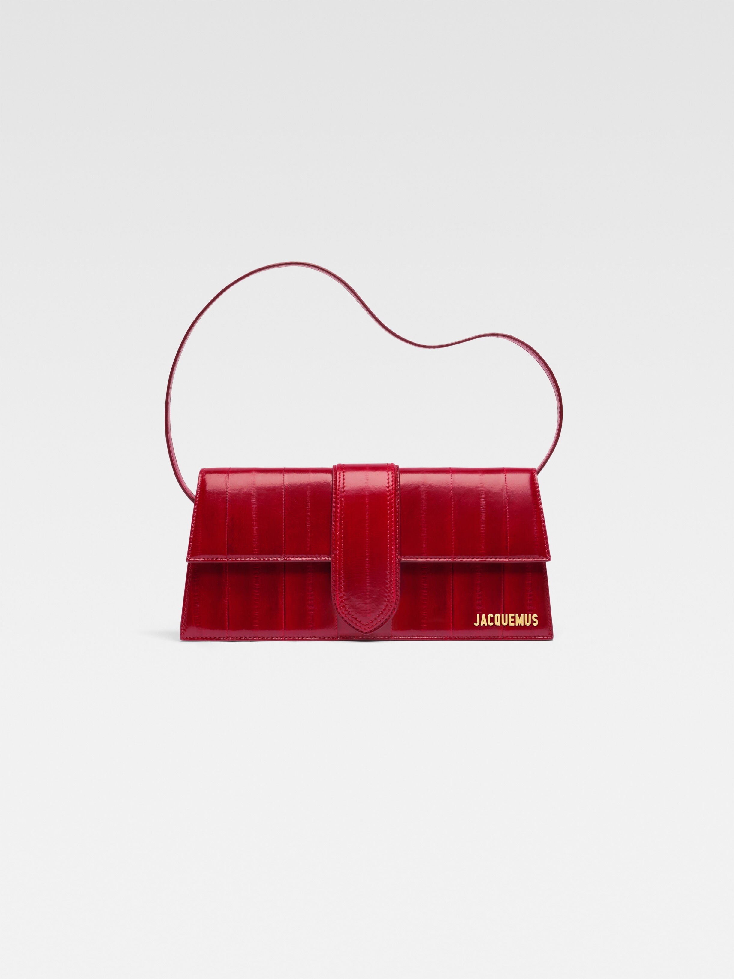 

Длинная сумка с клапаном JACQUEMUS The long Bambino, темно-красный