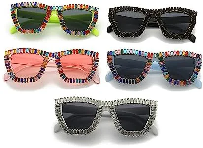 

Солнцезащитные очки со стразами для женщин, хрустальные солнцезащитные очки с бриллиантами, женские очки с защитой от ультрафиолета UV400 MTZJH, C3 Pink-pink