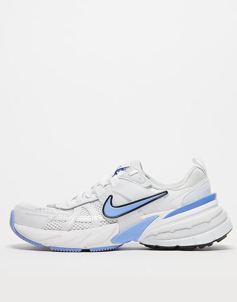Кроссовки унисекс V2K Run белого и синего цвета Nike